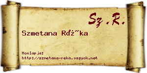 Szmetana Réka névjegykártya